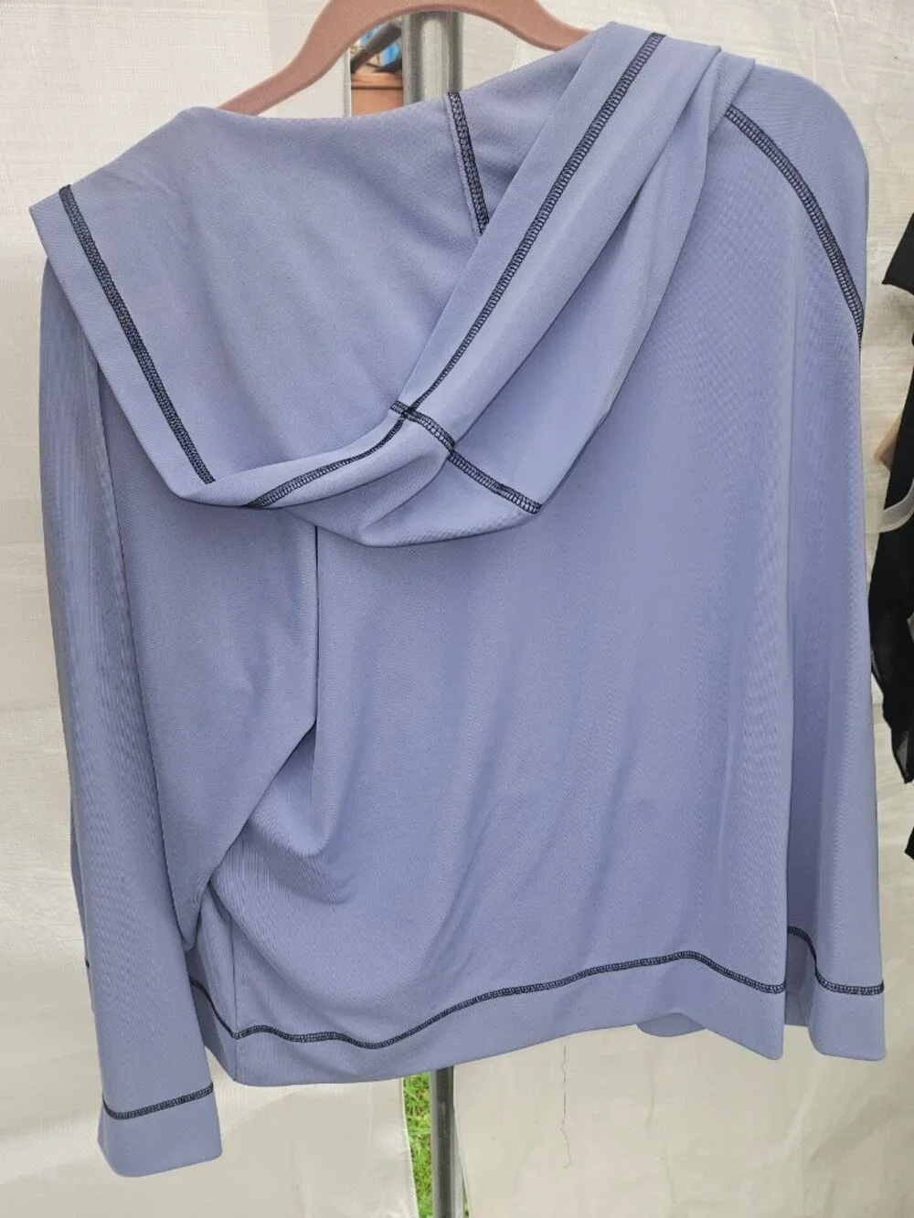 Modern Soul Women's Hooded Jacket Blue Size 1X